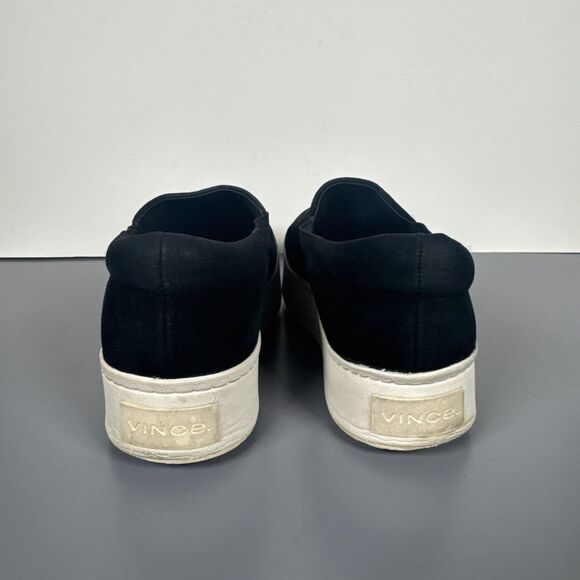 Vince Warren‎ Slip-On Platform Sneaker Women's Size US 8 M/ EUR 38 Black Suede - Picture 6 of 11